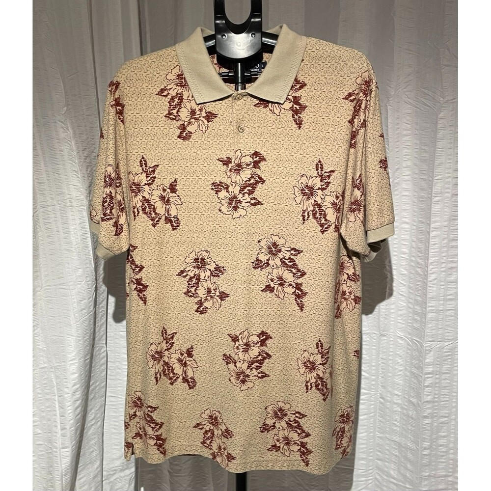 Vintage Chaps Ralph Lauren Polo Men L Hibiscus Floral Cotton Philippines